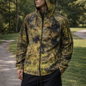 Adidas Originals Camo Windbreaker Jacket Mens M Rare Multicam Trefoil Gorpcore